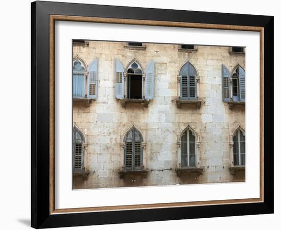 Window Arches in Old Town, Porec, Istria, Croatia, Europe-Stuart Black-Framed Photographic Print