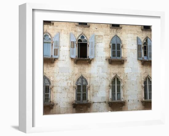 Window Arches in Old Town, Porec, Istria, Croatia, Europe-Stuart Black-Framed Photographic Print