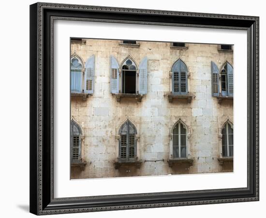 Window Arches in Old Town, Porec, Istria, Croatia, Europe-Stuart Black-Framed Photographic Print