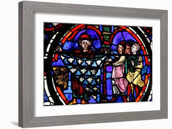 Window, Bourges Cathedral, France (Stained Glass)-French School-Framed Giclee Print