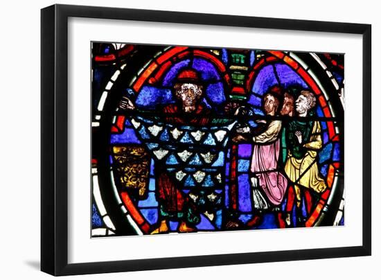 Window, Bourges Cathedral, France (Stained Glass)-French School-Framed Giclee Print