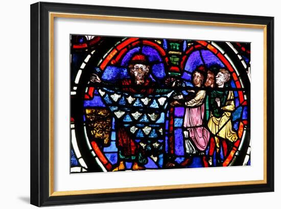 Window, Bourges Cathedral, France (Stained Glass)-French School-Framed Giclee Print
