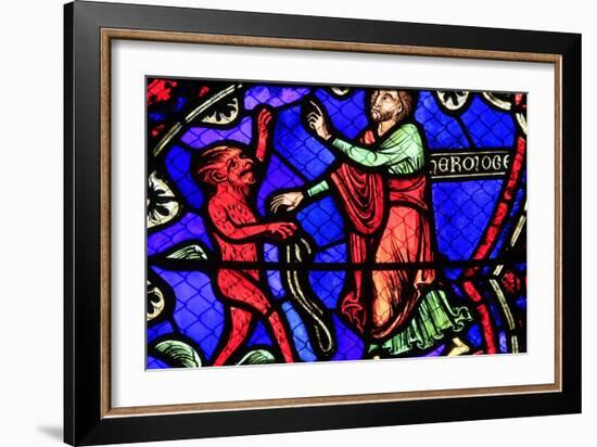 Window, Bourges Cathedral, France (Stained Glass)-French School-Framed Giclee Print