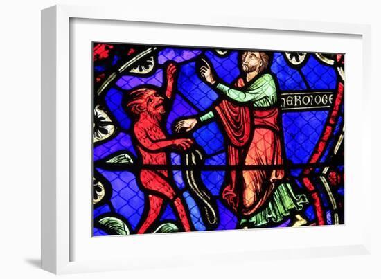 Window, Bourges Cathedral, France (Stained Glass)-French School-Framed Giclee Print