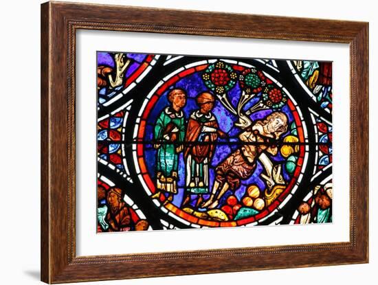 Window, Bourges Cathedral, France (Stained Glass)-French School-Framed Giclee Print