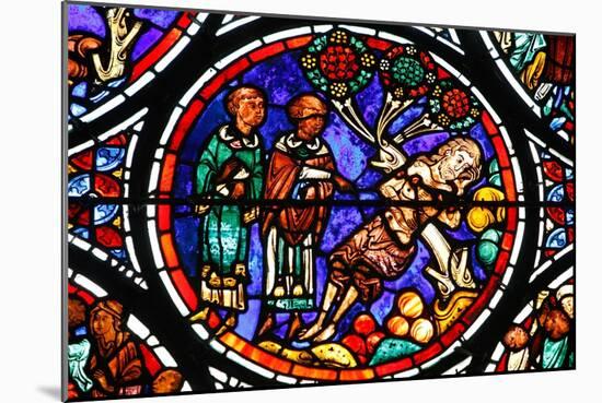 Window, Bourges Cathedral, France (Stained Glass)-French School-Mounted Giclee Print