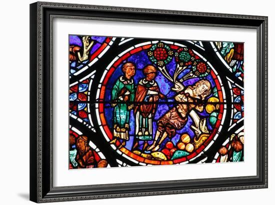 Window, Bourges Cathedral, France (Stained Glass)-French School-Framed Giclee Print