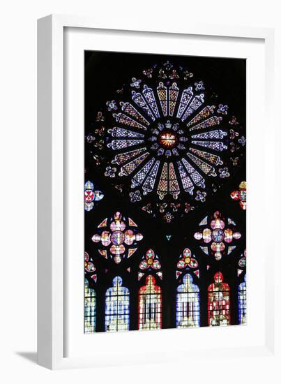 Window, Bourges Cathedral, France (Stained Glass)-French School-Framed Giclee Print