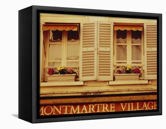 Window Boxes and Shutters, Montmartre, Paris, France, Europe-David Hughes-Framed Premier Image Canvas