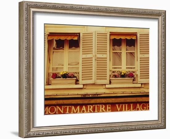 Window Boxes and Shutters, Montmartre, Paris, France, Europe-David Hughes-Framed Photographic Print