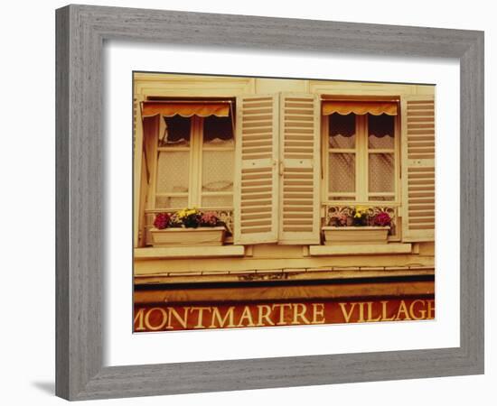 Window Boxes and Shutters, Montmartre, Paris, France, Europe-David Hughes-Framed Photographic Print