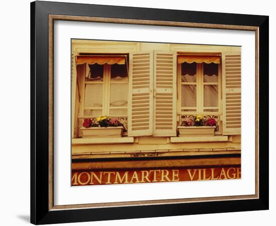 Window Boxes and Shutters, Montmartre, Paris, France, Europe-David Hughes-Framed Photographic Print