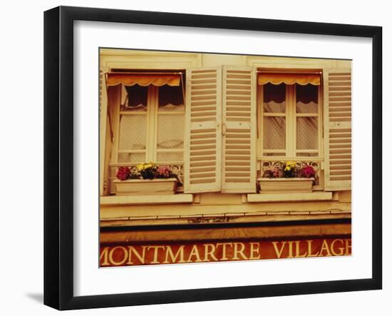 Window Boxes and Shutters, Montmartre, Paris, France, Europe-David Hughes-Framed Photographic Print