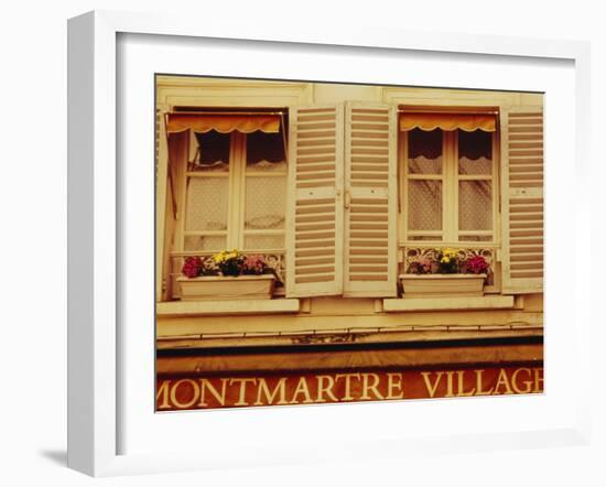 Window Boxes and Shutters, Montmartre, Paris, France, Europe-David Hughes-Framed Photographic Print