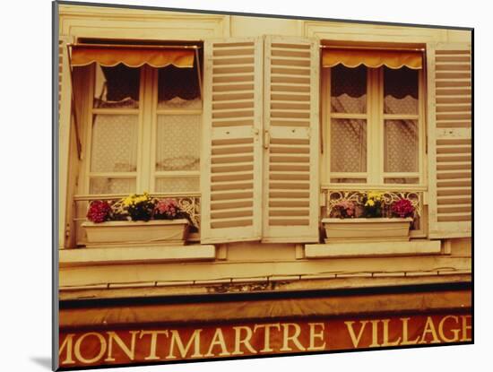 Window Boxes and Shutters, Montmartre, Paris, France, Europe-David Hughes-Mounted Photographic Print