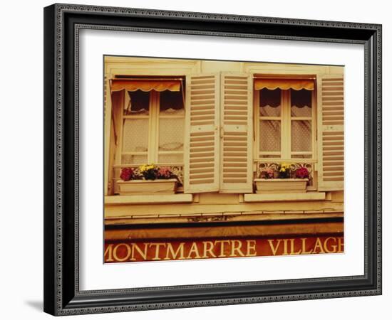 Window Boxes and Shutters, Montmartre, Paris, France, Europe-David Hughes-Framed Photographic Print