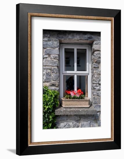 Window brings a smile to passersby in the historic village of Cong, County Mayo, Ireland.-Betty Sederquist-Framed Photographic Print