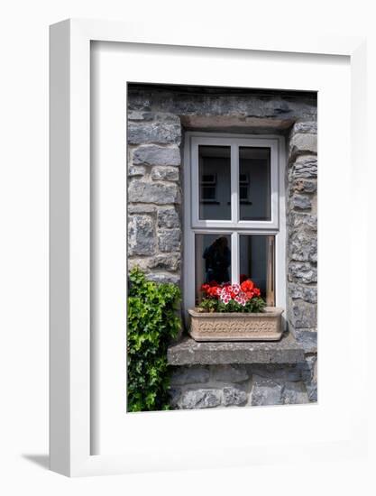 Window brings a smile to passersby in the historic village of Cong, County Mayo, Ireland.-Betty Sederquist-Framed Photographic Print