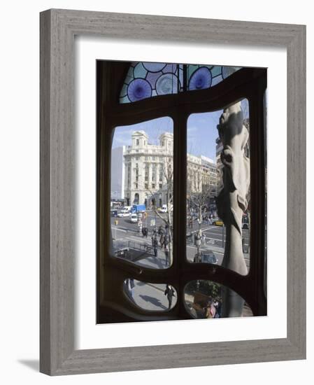 Window, Casa Batlo, Barcelona, Catalonia, Spain, Europe-Martin Child-Framed Photographic Print