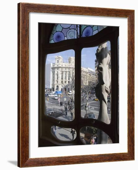 Window, Casa Batlo, Barcelona, Catalonia, Spain, Europe-Martin Child-Framed Photographic Print