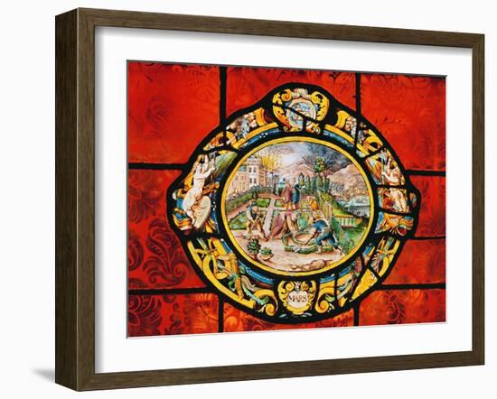 Window Depicting March, from Montigny-null-Framed Giclee Print