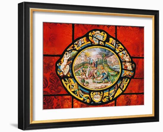 Window Depicting March, from Montigny-null-Framed Giclee Print