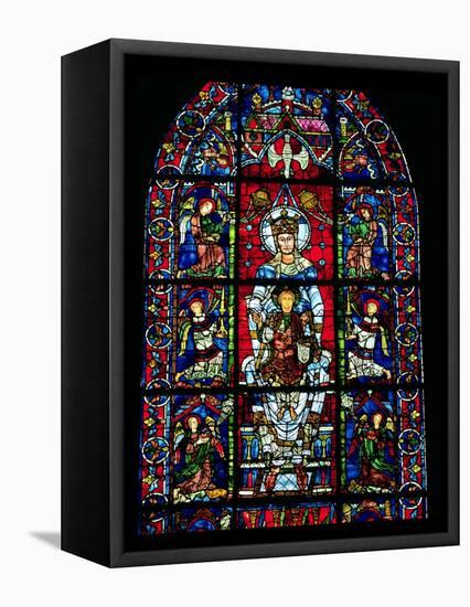 Window Depicting Notre Dame De La Belle Verriere in the South Choir (Detail)-null-Framed Premier Image Canvas