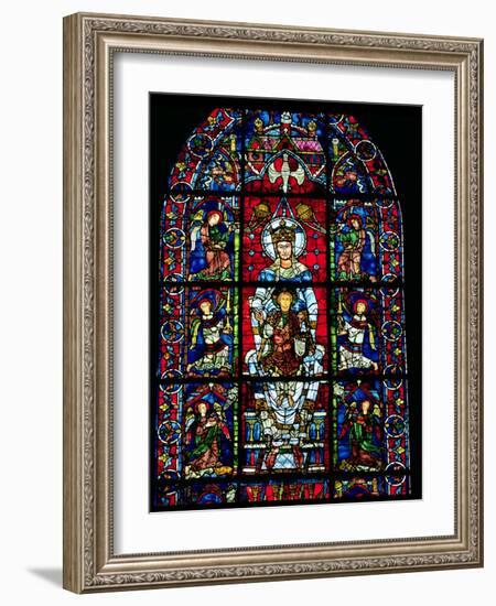 Window Depicting Notre Dame De La Belle Verriere in the South Choir (Detail)-null-Framed Giclee Print