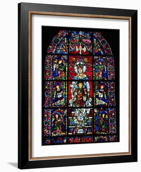 Window Depicting Notre Dame De La Belle Verriere in the South Choir (Detail)-null-Framed Giclee Print