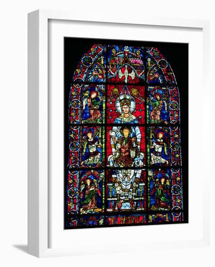 Window Depicting Notre Dame De La Belle Verriere in the South Choir (Detail)-null-Framed Giclee Print