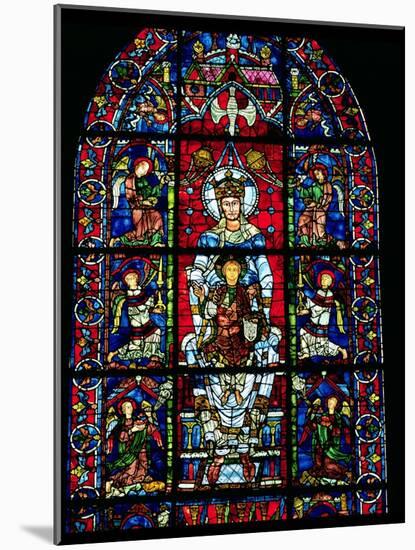 Window Depicting Notre Dame De La Belle Verriere in the South Choir (Detail)-null-Mounted Giclee Print