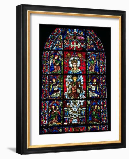 Window Depicting Notre Dame De La Belle Verriere in the South Choir (Detail)-null-Framed Giclee Print