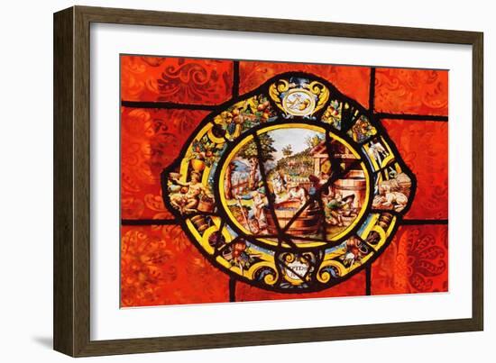 Window Depicting September, from Montigny-null-Framed Giclee Print