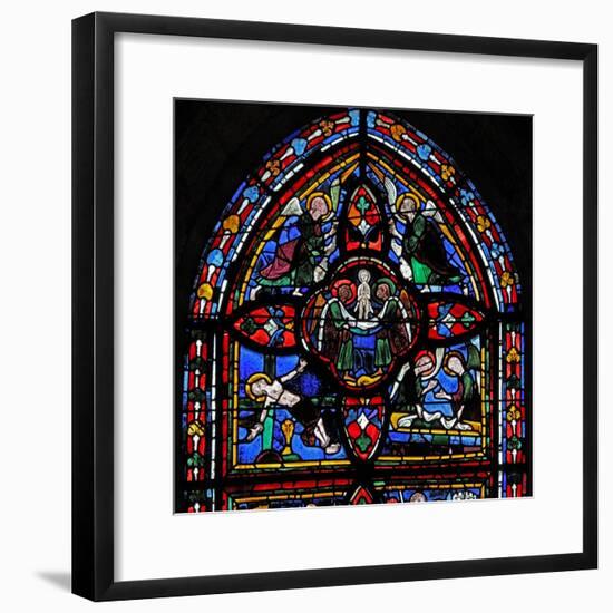 Window Depicting the Fifth Section of W7: the Death of St Peter: His Soul Ascends to Heaven-null-Framed Giclee Print
