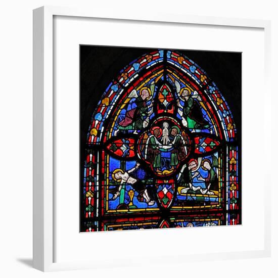 Window Depicting the Fifth Section of W7: the Death of St Peter: His Soul Ascends to Heaven-null-Framed Giclee Print