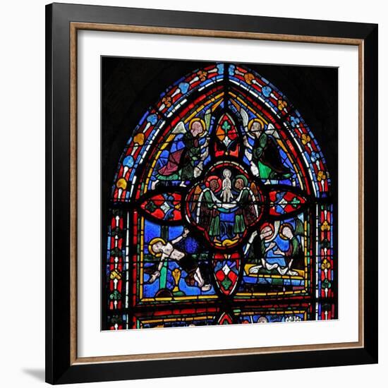 Window Depicting the Fifth Section of W7: the Death of St Peter: His Soul Ascends to Heaven-null-Framed Giclee Print