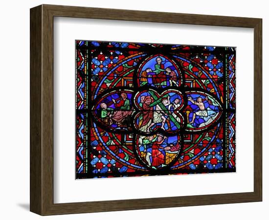 Window Depicting the Second Section of W0: the Way of the Cross-null-Framed Giclee Print