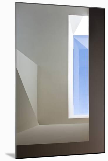 Window Detail in Mountain House by Fran Silvestre Set in Rocks of Aroya Valencia Spain-Fernando Alda-Mounted Photo