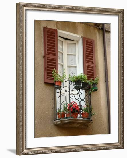 Window Detail, Lake Orta, Orta, Italy-Lisa S. Engelbrecht-Framed Photographic Print