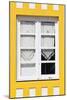 Window Detail of a Yellow Painted Beach House in Costa Nova, Beira Litoral, Portugal-Julian Castle-Mounted Photo