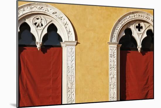 Window Detail of Palazzo Municipale (Town Hall) Ferrara Emilia-Romagna Italy-Julian Castle-Mounted Photo