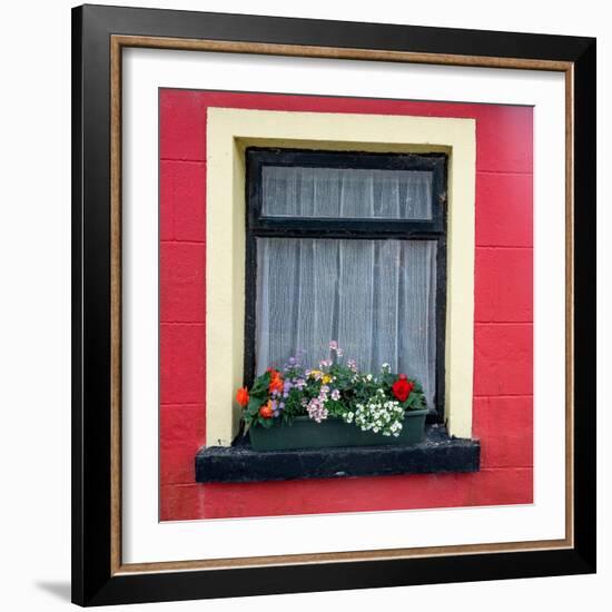 Window greets visitors in the village of Cong, Connacht County, Ireland.-Betty Sederquist-Framed Photographic Print