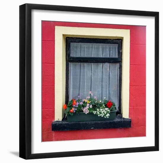 Window greets visitors in the village of Cong, Connacht County, Ireland.-Betty Sederquist-Framed Photographic Print