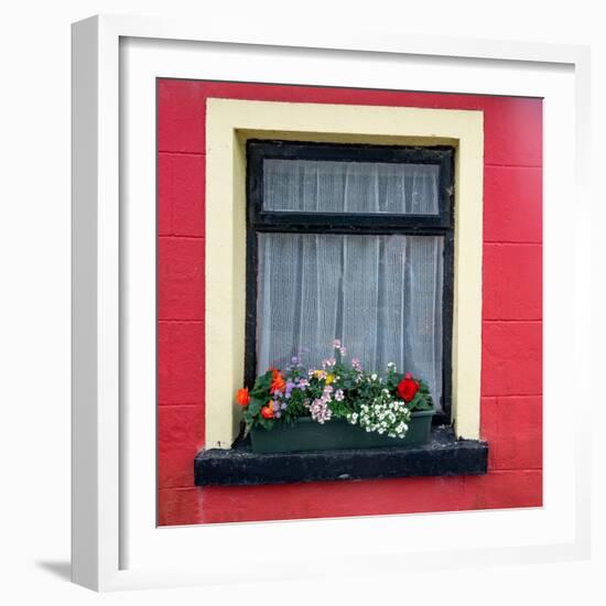 Window greets visitors in the village of Cong, Connacht County, Ireland.-Betty Sederquist-Framed Photographic Print