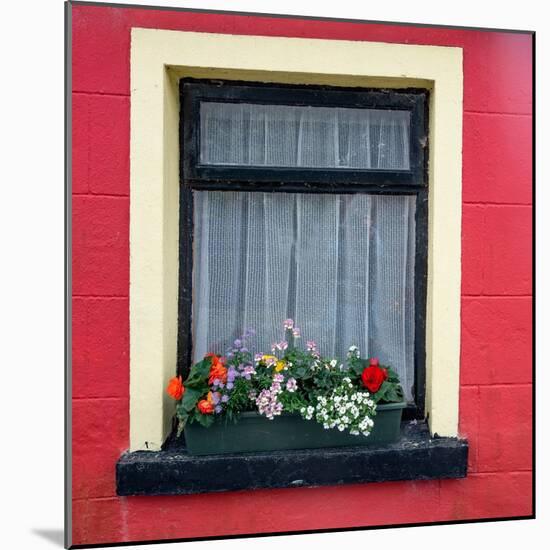 Window greets visitors in the village of Cong, Connacht County, Ireland.-Betty Sederquist-Mounted Photographic Print