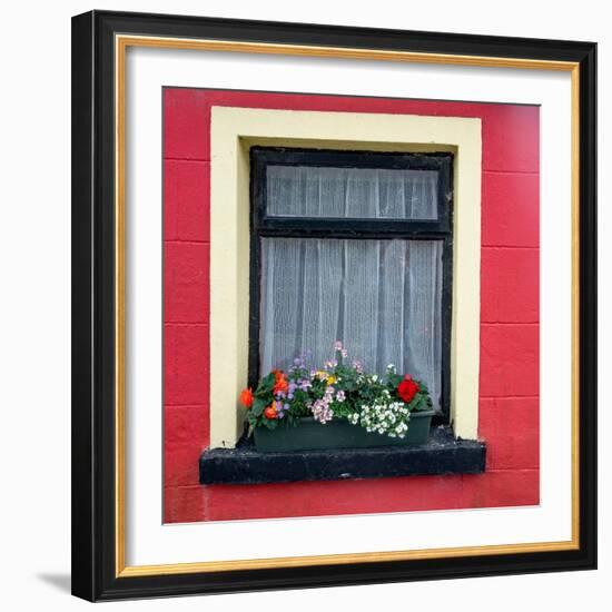 Window greets visitors in the village of Cong, Connacht County, Ireland.-Betty Sederquist-Framed Photographic Print