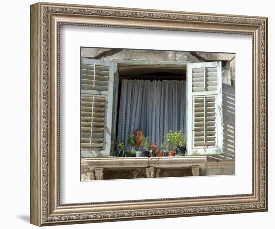 Window in Private Home, Split, Croatia-Lisa S. Engelbrecht-Framed Photographic Print