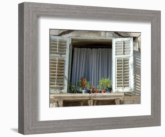 Window in Private Home, Split, Croatia-Lisa S. Engelbrecht-Framed Photographic Print