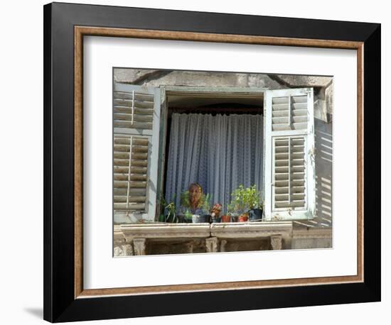 Window in Private Home, Split, Croatia-Lisa S. Engelbrecht-Framed Photographic Print