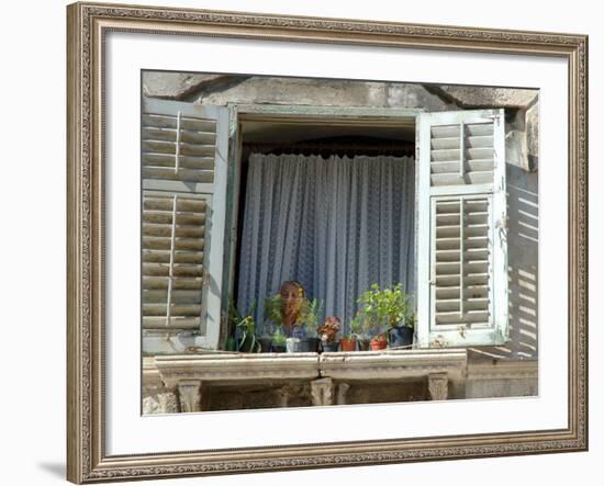 Window in Private Home, Split, Croatia-Lisa S. Engelbrecht-Framed Photographic Print